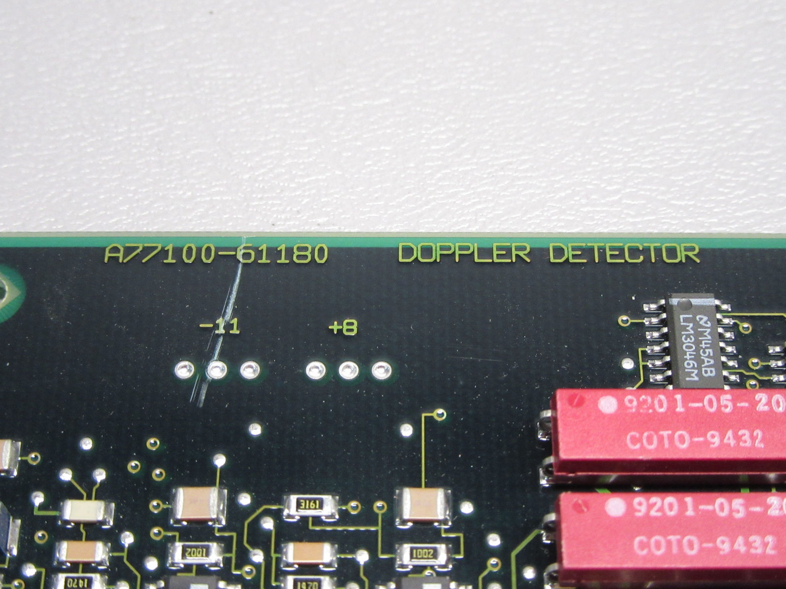 a close up of a circuit board with a micro board attached to it
