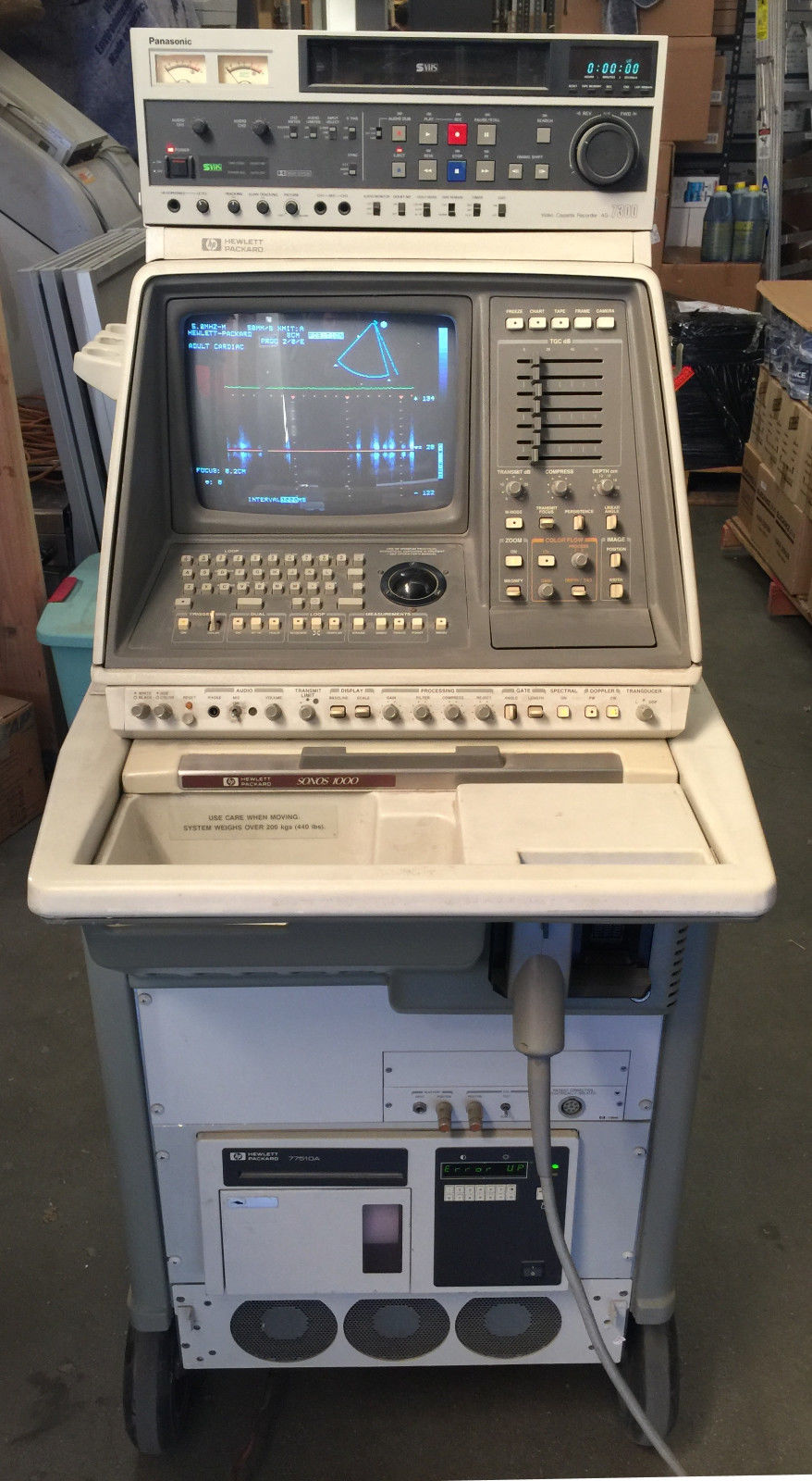 HP Sonos 1000 Cardiac Color Doppler wideshot vertical