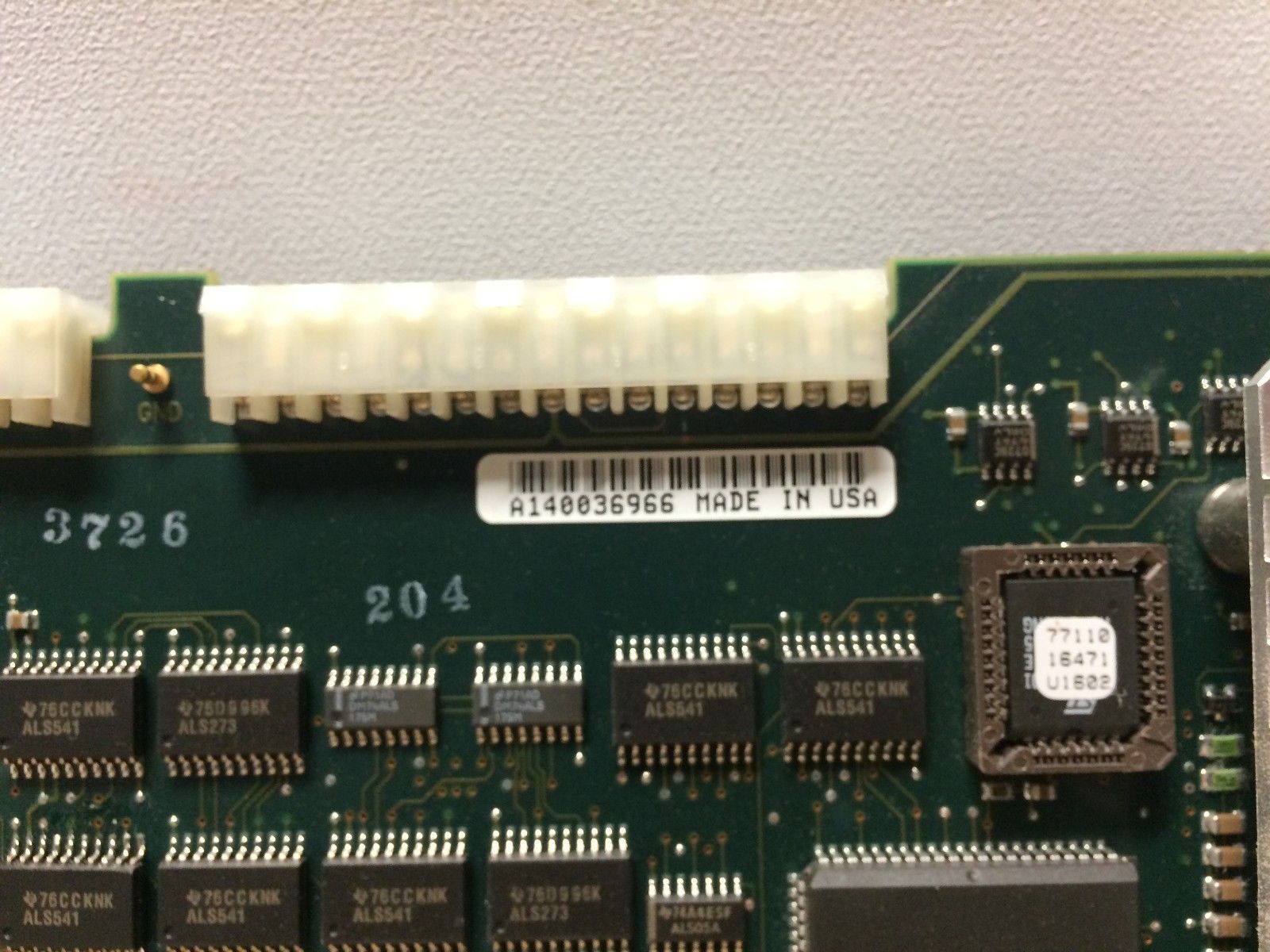 a close up of a computer board