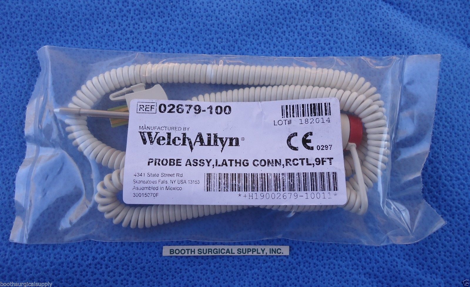 WELCH ALLYN 02679-100 9' RECTAL PROBE FOR 678/679 THERMOMETER/SPOT VITAL SIGN DIAGNOSTIC ULTRASOUND MACHINES FOR SALE