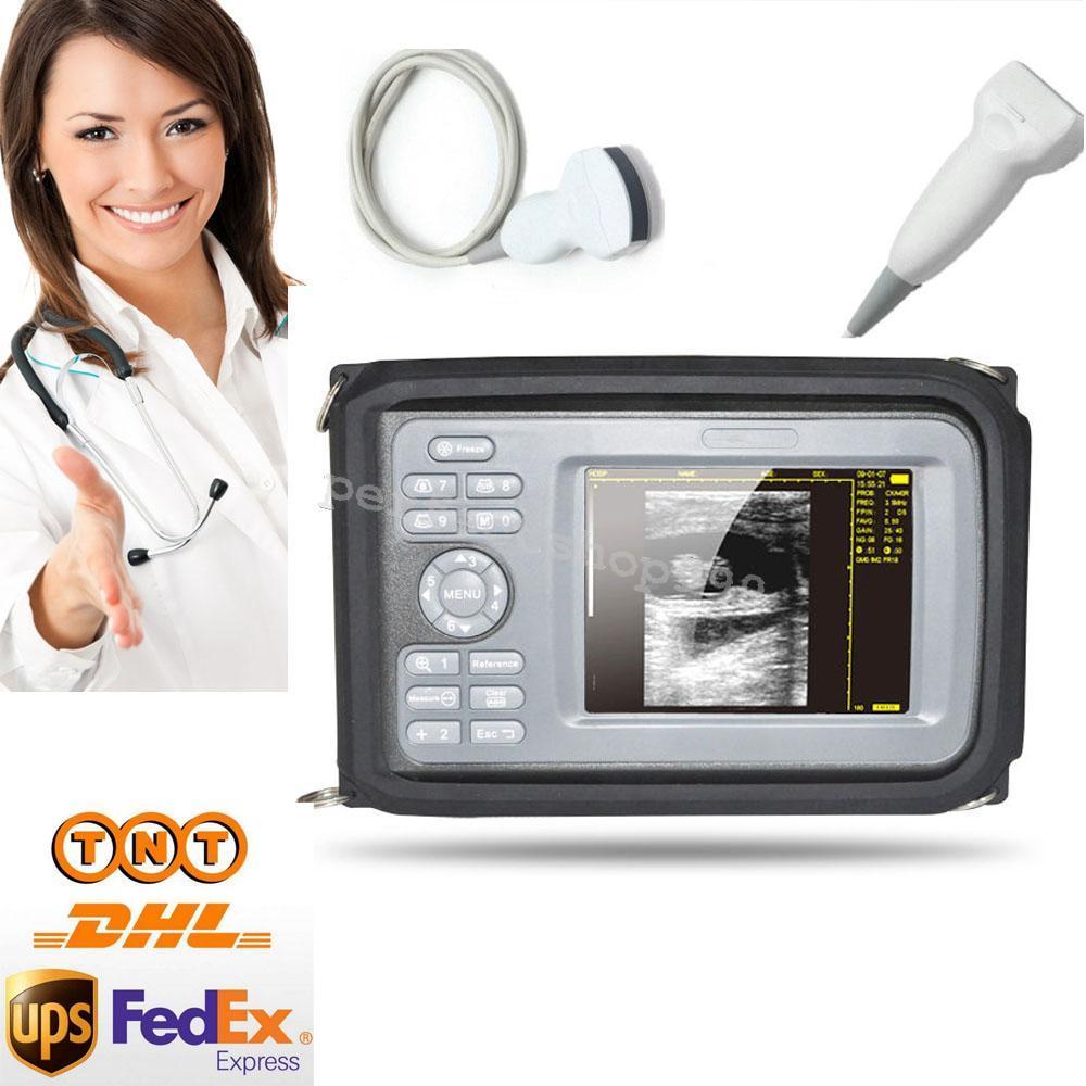 5.5 inch Ultrasound Machine Scanner 3.5 Mhz Convex +7.5Mhz Linear Probe Human DIAGNOSTIC ULTRASOUND MACHINES FOR SALE