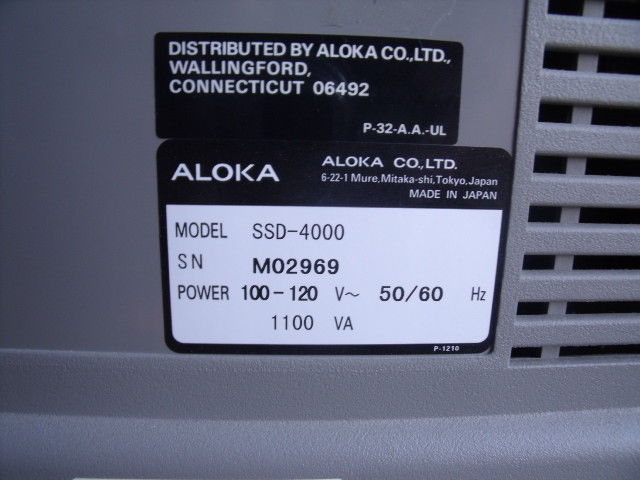 ⭐️ ALOKA PROSOUND SSD-4000 ULTRASOUND MACHINE. NO PROBES. Powers up. O1 ⭐️ DIAGNOSTIC ULTRASOUND MACHINES FOR SALE
