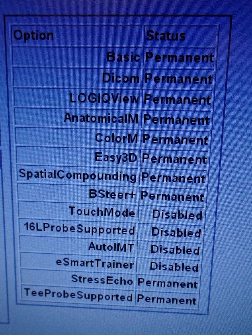 GE Logiq e Ultrasound software version R6.0.5 w/ GE 8l-RS DOM 2010 DIAGNOSTIC ULTRASOUND MACHINES FOR SALE
