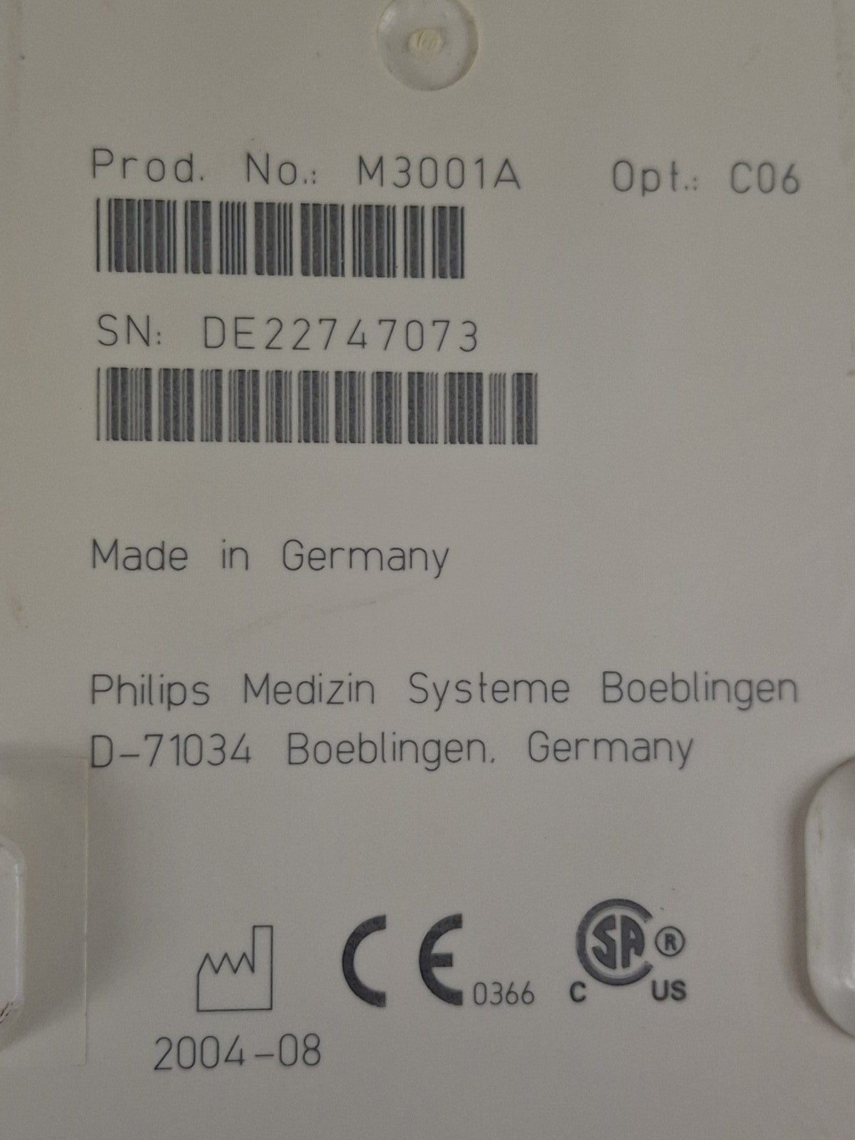 Philips M3001A-C06 Fast SpO2, NIBP, ECG, Temp, IBP MMS Module