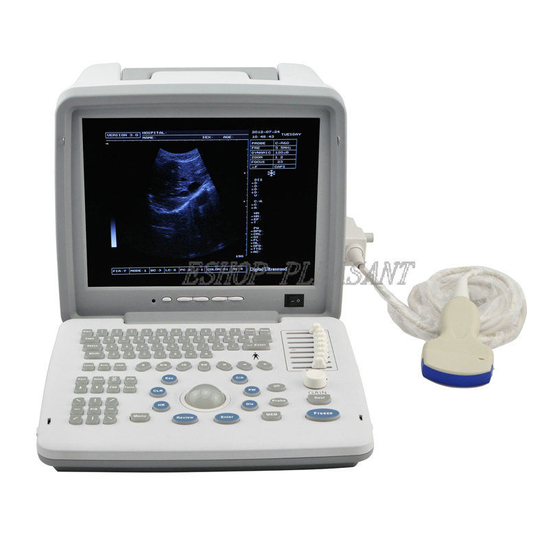 New 10''Full Digital Portable Ultrasound Scanner System+ Vaginal 2 Probe&Convex 190891919816 DIAGNOSTIC ULTRASOUND MACHINES FOR SALE