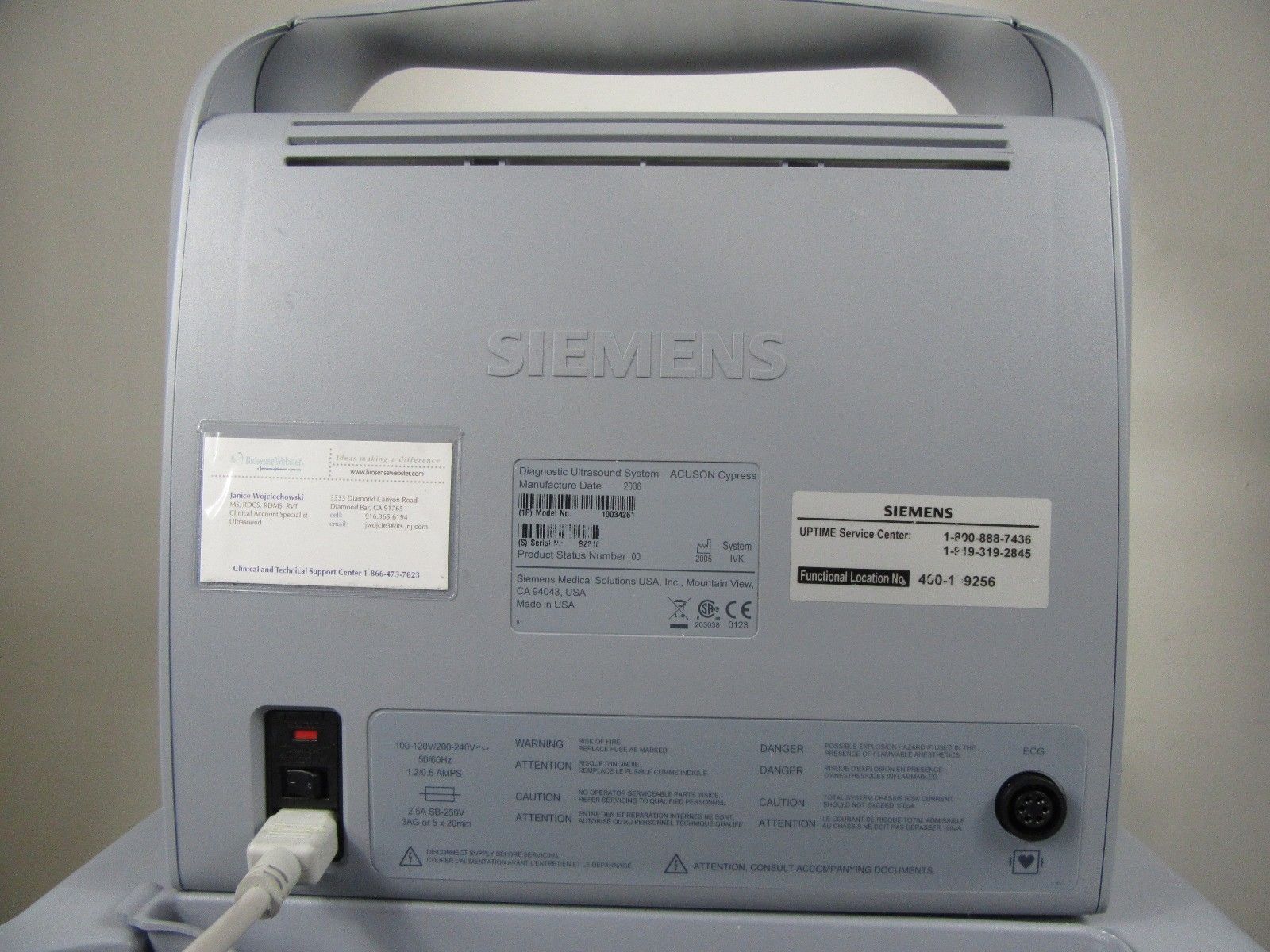 Siemens Acuson Cypress Ultrasound DIAGNOSTIC ULTRASOUND MACHINES FOR SALE